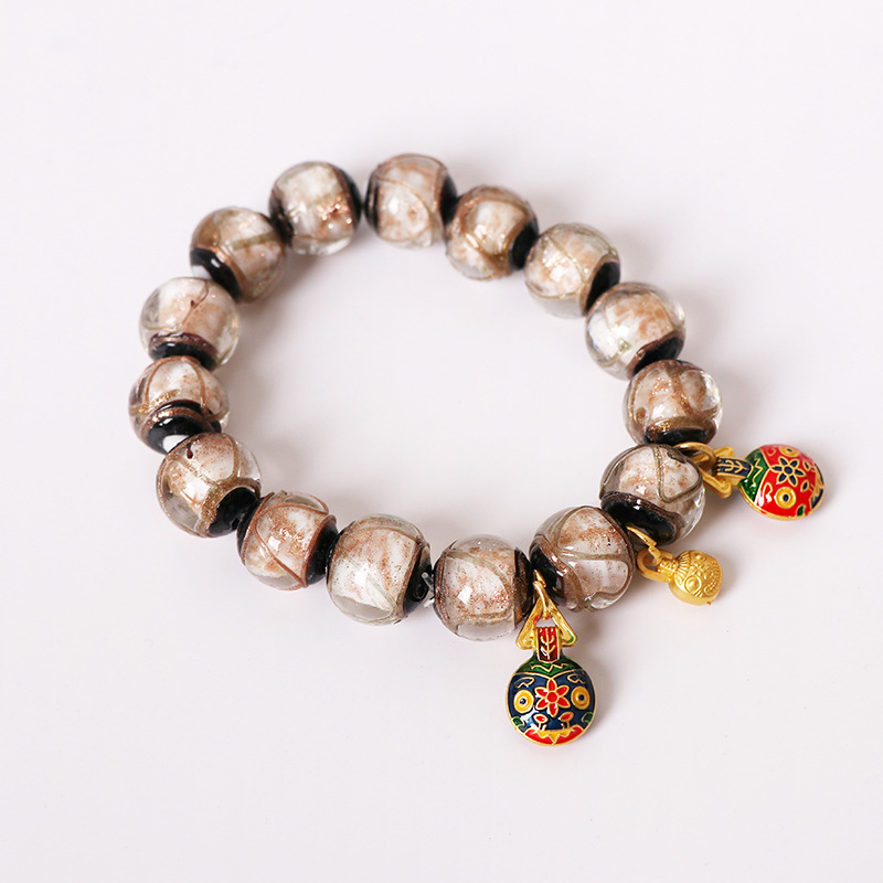 Gold Beast Fortune Glazed Bracelet Colorful Accessory