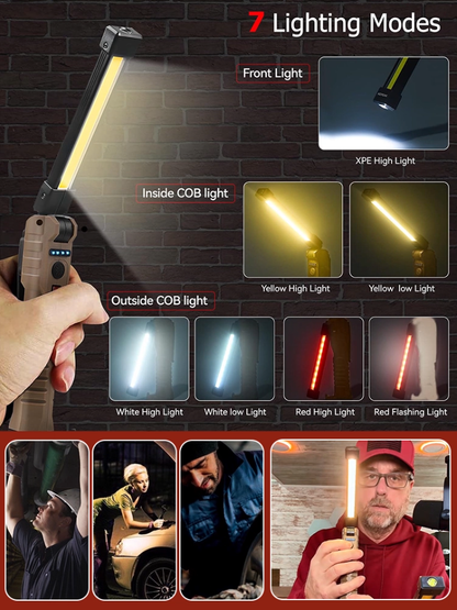 Double-sided strong magnetic work light