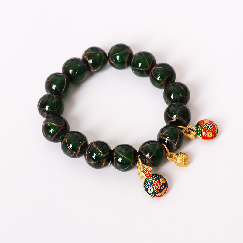 Gold Beast Fortune Glazed Bracelet Colorful Accessory