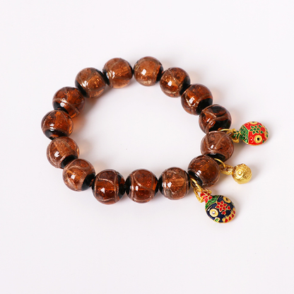 Gold Beast Fortune Glazed Bracelet Colorful Accessory