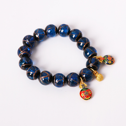 Gold Beast Fortune Glazed Bracelet Colorful Accessory