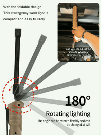 Double-sided strong magnetic work light